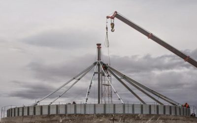 Grain terminal of the Port of Aktau in Kazakhstan is starting to take shape