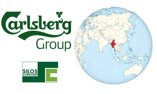 Gandaria beginnt die Montage der Silos des ersten Carlsberg-Werk in Myanmar