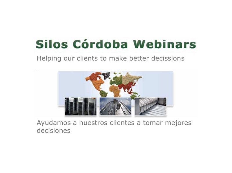 Silos Cordoba Webinars, nous aidons nos clients à prendre les meilleures décisions