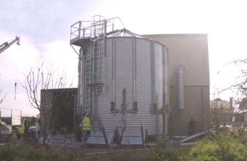 Así se hizo el montaje del silo elevado de Agrarroz en Portugal