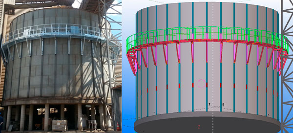 Creación de un acceso para el mantenimiento interno de un silo antiguo