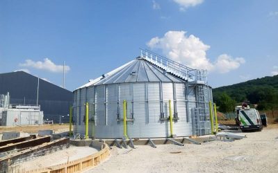 The Gandaria team is finalising the assembly of a grain storage facility in France