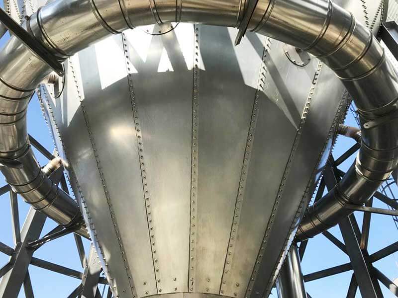 Wood pellet silos in Poland