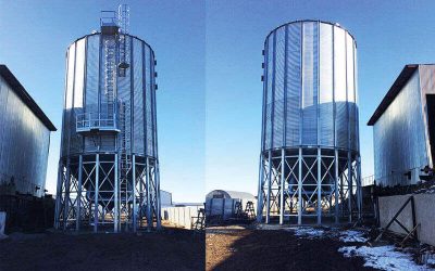 Wheat and barley silo in Kazakhstan