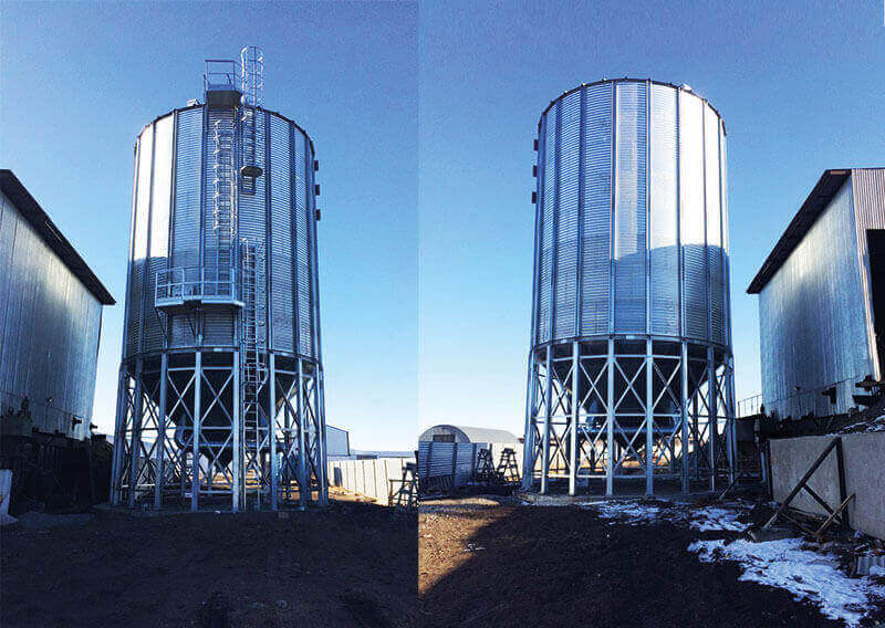 Silo elevado para trigo e cevada no Casaquistão