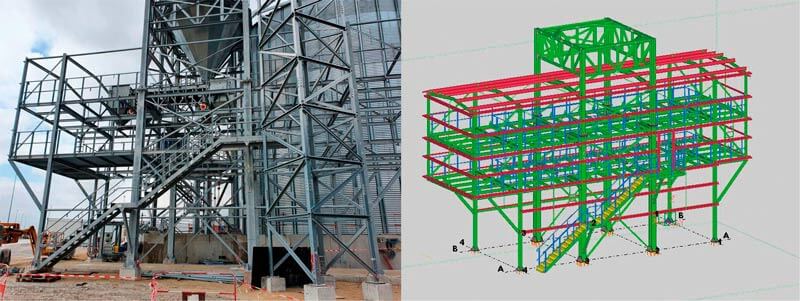 Estructuras metálicas para silos de almacenaje