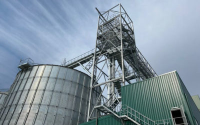 Steel structures for grain silos in a plant extension (Spain)