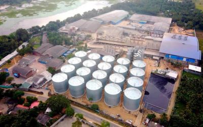 Planta de silos para armazenagem de arroz em Sri Lanka