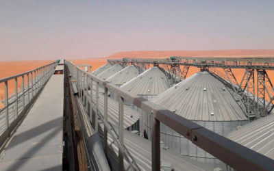 Silos for wheat storage in Algeria