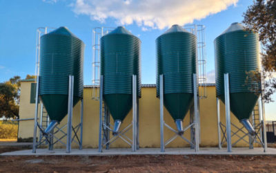 Finaliza el montaje de 4 nuevos silos granja en Sevilla