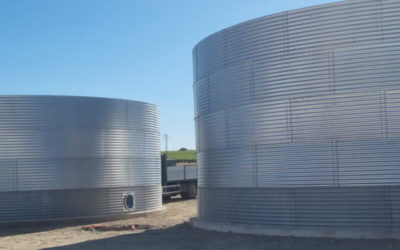 Instalación de depósitos de agua de gran capacidad en Badajoz