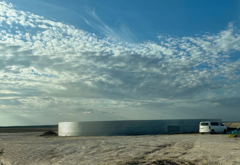 5.5 Million-Liter Water Tank Installation